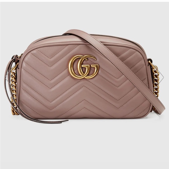 GUCCI Pink Marmont Mini Camera Crossbody Shoulder Bag Purse